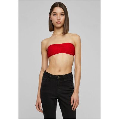 Urban Classics Dámsky Čipkovaný Červený Bandeau Čierna M Urban Classics Dámsky Čipkovaný Červený Bandeau Čierna M