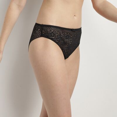 Dim Sublim Brief - Dámske Krajkové Nohavičky - Čierna Hnedá Xl Dim Sublim Brief - Dámske Krajkové Nohavičky - Čierna Hnedá Xl
