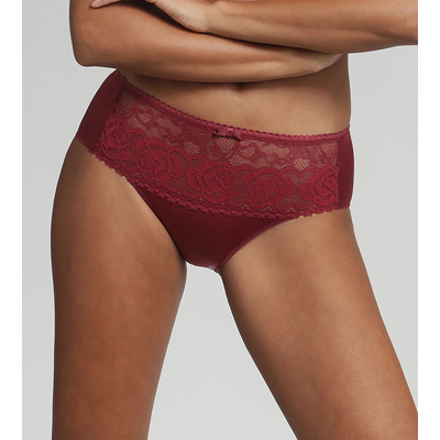 Dámske Čipkované Nohavičky Playtex Tmavočervená L Dámske Čipkované Nohavičky Playtex Tmavočervená L