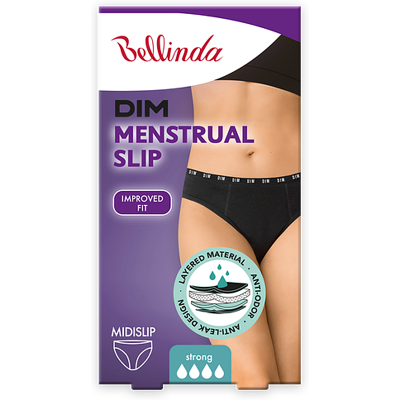 Bellinda Menstrual Slip Strong - Nočné I Denné Mentruačních Nohavičky - Čierna Čierna S Bellinda Menstrual Slip Strong - Nočné I Denné Mentruačních Nohavičky - Čierna Čierna S