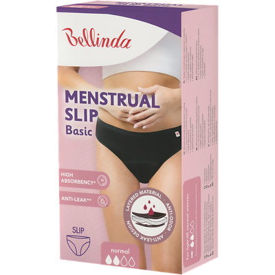 Bellinda Basic Menstrual Slip Normal - Menštruačné Nohavičky - Čierna Čierna Xs Bellinda Basic Menstrual Slip Normal - Menštruačné Nohavičky - Čierna Čierna Xs