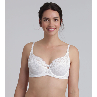 Dim Playtex Underwire Balconette Bra - Dámska Čipkovaná Podprsenka S Kosticami - Biela Biela 85 B Dim Playtex Underwire Balconette Bra - Dámska Čipkovaná Podprsenka S Kosticami - Biela Biela 85 B