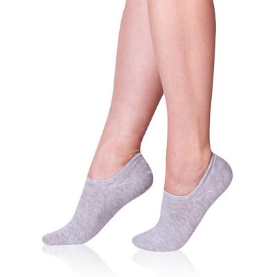 Bellinda Bambus Sneaker Socks - Dámske Ponožky Invisible - Sivá Ružová 39-42 Bellinda Bambus Sneaker Socks - Dámske Ponožky Invisible - Sivá Ružová 39-42