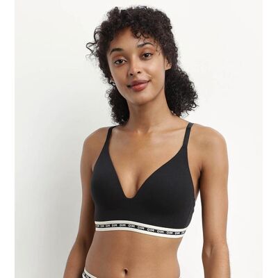 Dim Icons Padded Triangle Bra - Dámska Vystužená Podprsenka Bez Kostíc - Čierna Hnedá 75 C Dim Icons Padded Triangle Bra - Dámska Vystužená Podprsenka Bez Kostíc - Čierna Hnedá 75 C