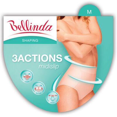 Bellinda 3actions Midislip - Formujúce Dámske Nohavičky - Telová Krémová S Bellinda 3actions Midislip - Formujúce Dámske Nohavičky - Telová Krémová S