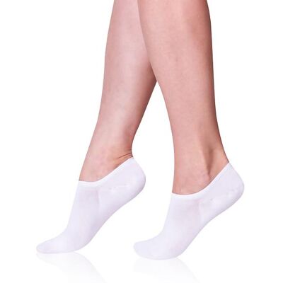 Bellinda Bambus Sneaker Socks - Dámske Ponožky Invisible - Biela Hnedá 35-38 Bellinda Bambus Sneaker Socks - Dámske Ponožky Invisible - Biela Hnedá 35-38