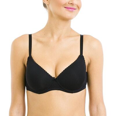 Bellinda Perfect Soft Bra - Vystužená Mäkká Podprsenka - Čierna Krémová 85 B Bellinda Perfect Soft Bra - Vystužená Mäkká Podprsenka - Čierna Krémová 85 B