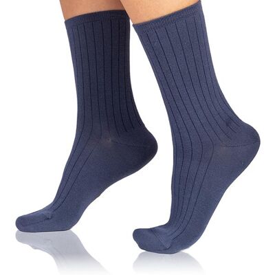 Bellinda Fancy Rib Modal Socks - Dámske Ponožky Z Modalu - Modrá Modrá 35-38 Bellinda Fancy Rib Modal Socks - Dámske Ponožky Z Modalu - Modrá Modrá 35-38