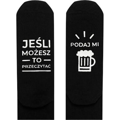 Soxo Pánske Ponožky S Nápismi Daj Mi Pivo Čierne Čierna 40/45 Soxo Pánske Ponožky S Nápismi Daj Mi Pivo Čierne Čierna 40/45