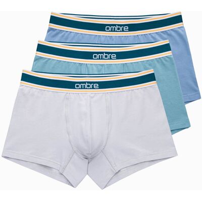 Ombre Classic Fit Men'S Boxer Shorts With Decorative Elastic Waistband - 3-Pack Mix Om-Unbo Šedá Xxl Ombre Classic Fit Men'S Boxer Shorts With Decorative Elastic Waistband - 3-Pack Mix Om-Unbo Šedá Xxl