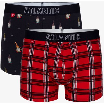 Men'S Boxer Shorts Atlantic 2pack - Dark Blue/red S Men'S Boxer Shorts Atlantic 2pack - Dark Blue/red S