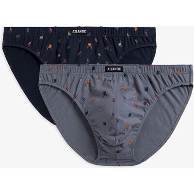 Atlantic 2-Pack Men'S Sport Monkey Briefs Šedá M Atlantic 2-Pack Men'S Sport Monkey Briefs Šedá M