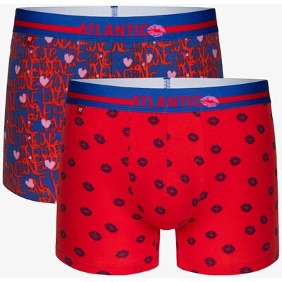 Men'S Boxers Atlantic 2pack - Blue/red Červená S Men'S Boxers Atlantic 2pack - Blue/red Červená S
