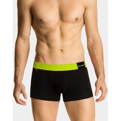 Man Boxers Atlantic Premium With Mikromodal - Black/yellow Čierna S Man Boxers Atlantic Premium With Mikromodal - Black/yellow Čierna S