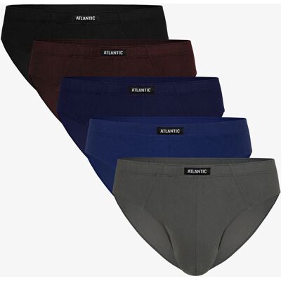 Klasické Pánske Slipy Atlantic 5pack Čierna M Klasické Pánske Slipy Atlantic 5pack Čierna M