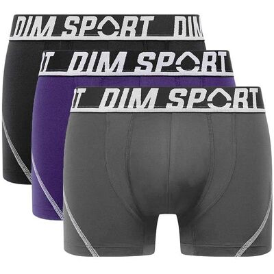 Dim Sport Microfibre Boxer 3x - Pánske Športové Boxerky 3 Ks - Sivá - Modrá - Čierna Šedá Xl Dim Sport Microfibre Boxer 3x - Pánske Športové Boxerky 3 Ks - Sivá - Modrá - Čierna Šedá Xl