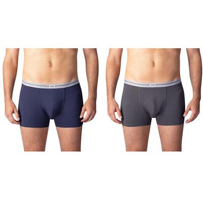 Bellinda Ultra Resist Boxer 2x - Dvojbalenie Bavlnených Boxeriek - Sivá - Modrá Xxl Bellinda Ultra Resist Boxer 2x - Dvojbalenie Bavlnených Boxeriek - Sivá - Modrá Xxl