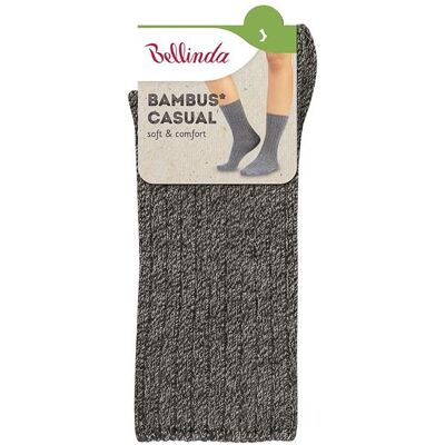Bellinda Bambus Casual Socks - Zimné Bambusové Ponožky - Sivý Melír Šedá 39-42 Bellinda Bambus Casual Socks - Zimné Bambusové Ponožky - Sivý Melír Šedá 39-42