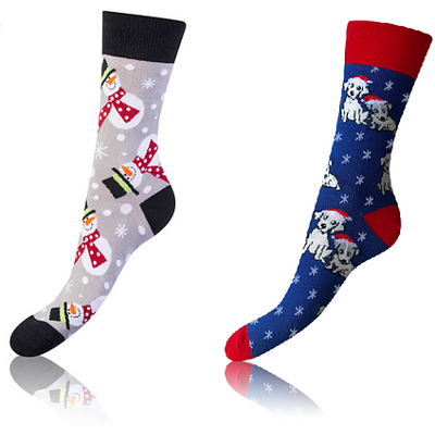 Bellinda Crazy Socks 2x - Veselé Ponožky 2 Páry - Sivá - Modrá 39-42 Bellinda Crazy Socks 2x - Veselé Ponožky 2 Páry - Sivá - Modrá 39-42
