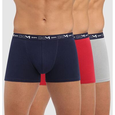 Dim Cotton Stretch Boxer 3x - Pánske Boxerky 3 Ks - Tmavo Modrá - Tmavo Červená - Sivá Modrá Xl Dim Cotton Stretch Boxer 3x - Pánske Boxerky 3 Ks - Tmavo Modrá - Tmavo Červená - Sivá Modrá Xl