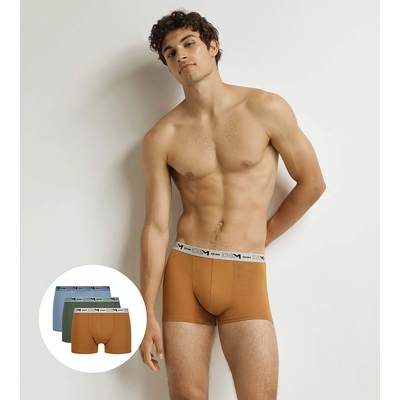 Dim Gots Cotton Stretch Boxer 3x - Pánske Boxerky Z Organickej Bavlny 3 Ks - Oranžová - Tmavo Zelená - Svetlo Hnedá Svetlomodrá L Dim Gots Cotton Stretch Boxer 3x - Pánske Boxerky Z Organickej Bavlny 3 Ks - Oranžová - Tmavo Zelená - Svetlo Hnedá Svetlomodrá L