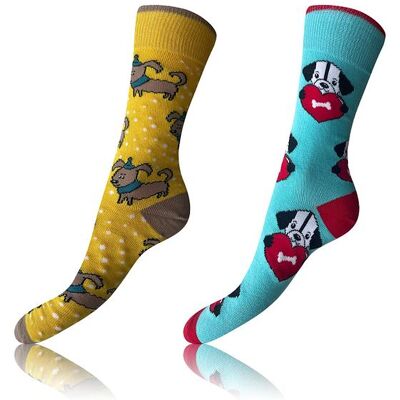 Bellinda Crazy Socks 2x - Veselé Ponožky 2 Páry - Svetlo Modrá - Žltá 35-38 Bellinda Crazy Socks 2x - Veselé Ponožky 2 Páry - Svetlo Modrá - Žltá 35-38