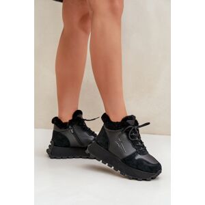 Big Star Shoes Kožené Sneakersy Čižmy Dámske S Kožušinou Na Platforme Big Star Čierna 39 Big Star Shoes Kožené Sneakersy Čižmy Dámske S Kožušinou Na Platforme Big Star Čierna 39