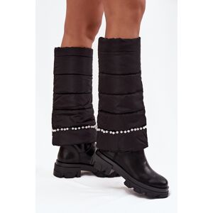 Boto Dámske Zateplené Čižmy S Korálkami Čierne Irvette Čierna 41 Boto Dámske Zateplené Čižmy S Korálkami Čierne Irvette Čierna 41