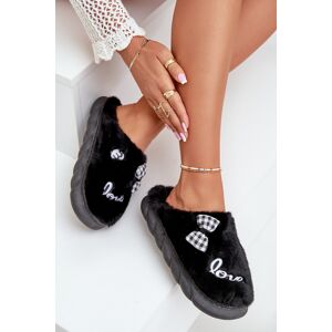 Boto Fk1 Dámske Fleece Papuče S Nášivkami A Mašľou Čierne Linnorelia Čierna 36-37 Boto Fk1 Dámske Fleece Papuče S Nášivkami A Mašľou Čierne Linnorelia Čierna 36-37