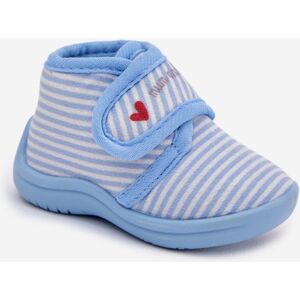 Boto Detské Papuče S Prúžkami A Suchým Zipsom Biela 21 Boto Detské Papuče S Prúžkami A Suchým Zipsom Biela 21