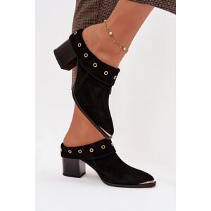 S. Barski Dámske Členkové Topánky Z Brúsenej Kože Čierna 37 S. Barski Dámske Členkové Topánky Z Brúsenej Kože Čierna 37