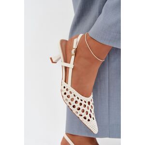 Boto Dámske Zlaté Pletené Sandále Selinae Biela 38 Boto Dámske Zlaté Pletené Sandále Selinae Biela 38