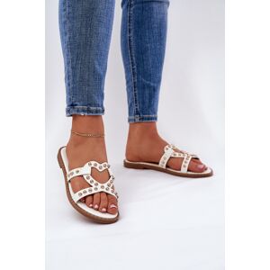 Boto Ozdobené Ploché Dámske Papuče Biele Adivrae Šedá 40 Boto Ozdobené Ploché Dámske Papuče Biele Adivrae Šedá 40