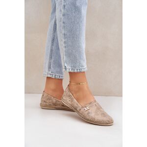 Elegantné Zamszové Espadrilky S Kvetmi Dámske Béžové Zazoo 10177 Šedá 37 Elegantné Zamszové Espadrilky S Kvetmi Dámske Béžové Zazoo 10177 Šedá 37