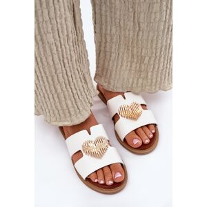 Evento Dámske Ploché Sandále So Zlatou Ozdobou Biele Karinma 39 Evento Dámske Ploché Sandále So Zlatou Ozdobou Biele Karinma 39