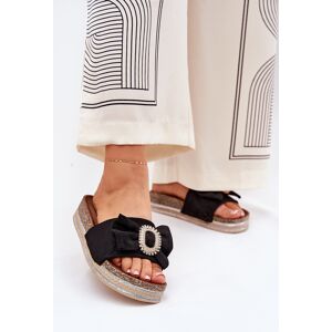 Boto Dámske Sandále Na Platforme S Mašľou A Dekoratívnou Brošňou Čierne Lenela Hnedá 38 Boto Dámske Sandále Na Platforme S Mašľou A Dekoratívnou Brošňou Čierne Lenela Hnedá 38