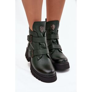 Kožené Zateplené Dámske Čižmy S Prackami A Dekoratívnym Detailom Zazoo Čierna 38 Kožené Zateplené Dámske Čižmy S Prackami A Dekoratívnym Detailom Zazoo Čierna 38