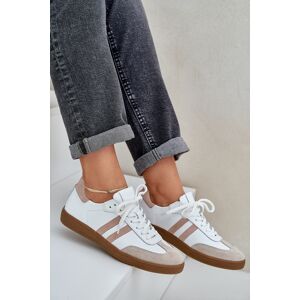 Zazoo N1068 Kožené Nízke Sneakers Dámske Béžové Šedá 37 Zazoo N1068 Kožené Nízke Sneakers Dámske Béžové Šedá 37