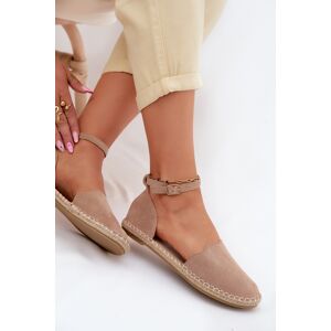 VINCEZA Dámske Espadrilky Zo Syntetického Semišu Krémová 41 VINCEZA Dámske Espadrilky Zo Syntetického Semišu Krémová 41