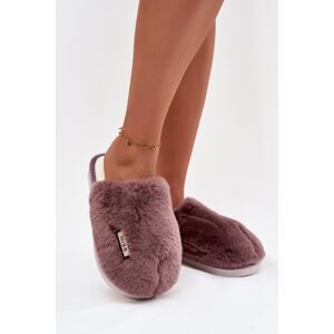 Dámske Papuče Boto Fur Dark Purple Fialová 38/39 Dámske Papuče Boto Fur Dark Purple Fialová 38/39
