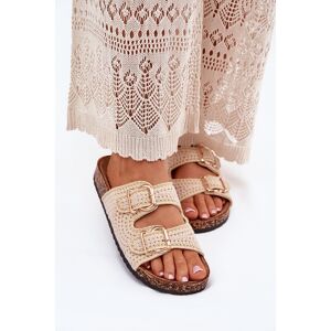 Boto Háčkované Dámske Papuče So Zlatými Prackami Béžové Fenira 39 Boto Háčkované Dámske Papuče So Zlatými Prackami Béžové Fenira 39