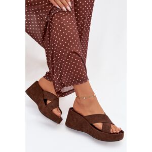 Boto Dámske Platformové Šľapky Z Eko Semišu Biela 40 Boto Dámske Platformové Šľapky Z Eko Semišu Biela 40