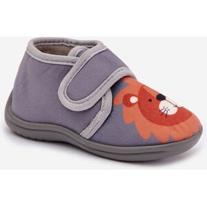 Boto Detské Papuče Na Suchý Zips Katline Šedá 28 Boto Detské Papuče Na Suchý Zips Katline Šedá 28
