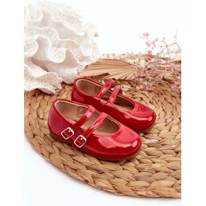 Boto Fr1 Červené Lakované Detské Baletky S Pásikmi Margenis Tmavočervená 32 Boto Fr1 Červené Lakované Detské Baletky S Pásikmi Margenis Tmavočervená 32