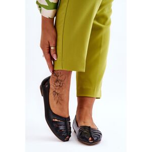 Zazoo Pohodlná Kožená Dámska Balerína Čierna Lemarová Medzera Čierna 37 Zazoo Pohodlná Kožená Dámska Balerína Čierna Lemarová Medzera Čierna 37