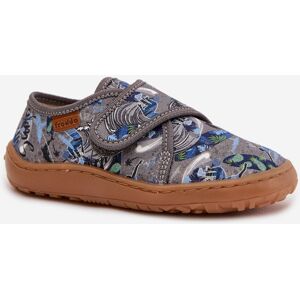 Detské Chlapčenské Papuče S Barefoot Dizajnom Froddo Šedá 22 Detské Chlapčenské Papuče S Barefoot Dizajnom Froddo Šedá 22