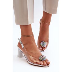 S. Barski Transparentné Sandále So Striebornou Ozdobou Šedá 39 S. Barski Transparentné Sandále So Striebornou Ozdobou Šedá 39