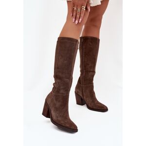 Boto Zazoo Semišové Čižmy Na Opätku So Zipsom Hnedé Lissara Hnedá 38 Boto Zazoo Semišové Čižmy Na Opätku So Zipsom Hnedé Lissara Hnedá 38