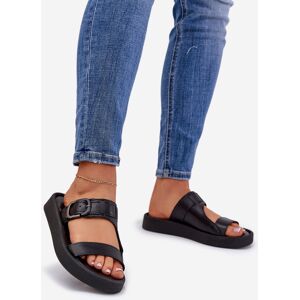 Kožené Dámske Sandały Na Platforme Čierne Zazoo 3024 Čierna 36 Kožené Dámske Sandały Na Platforme Čierne Zazoo 3024 Čierna 36