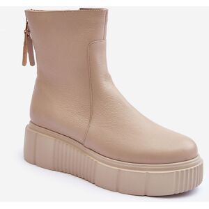 Zazoo Dámske Kožené Topánky Na Platforme Beige Lemar Jenefer Krémová 39 Zazoo Dámske Kožené Topánky Na Platforme Beige Lemar Jenefer Krémová 39